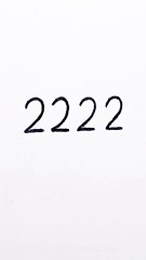 How to draw number 2222 from bird