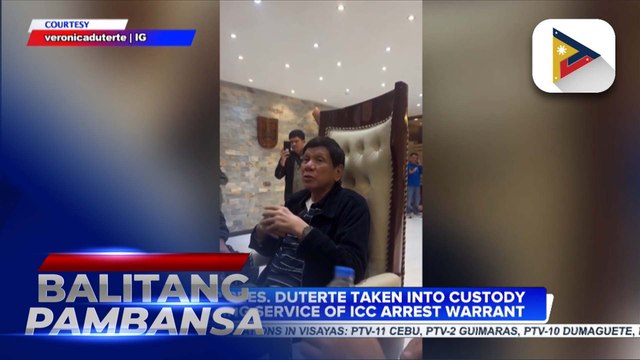 Former Pres. Duterte taken into custody following service of ICC arrest warrant