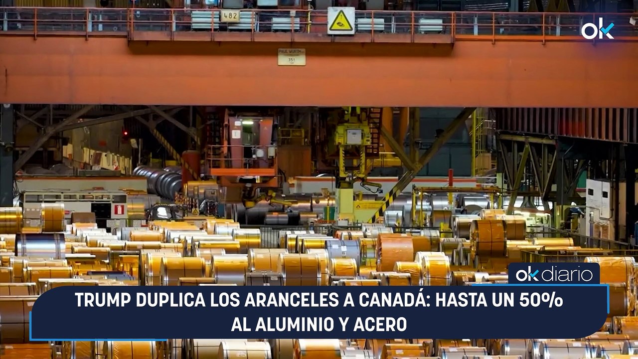 Trump duplica los aranceles a Canadá hasta un 50% al aluminio y acero