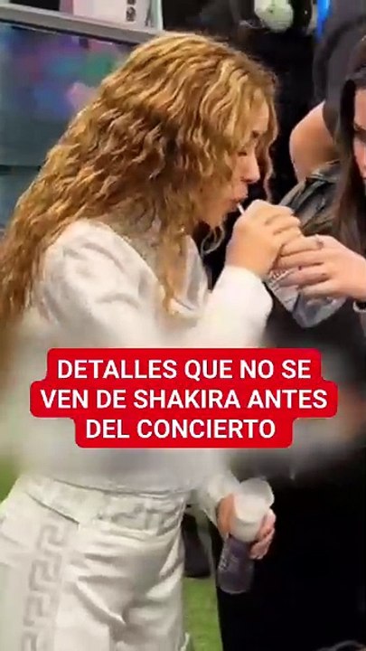 preparación Shakira antes de un concierto