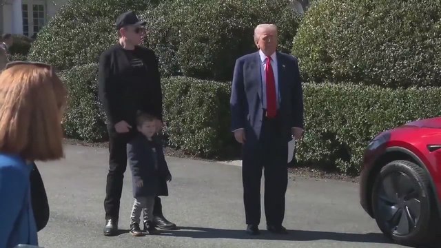 Trump Buys Tesla Outside the White House with Elon Musk by His Side in Unexpected Scene