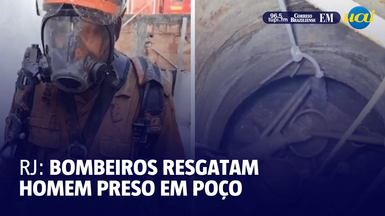 Bombeiros resgatam homem preso em poço após oito horas de operação