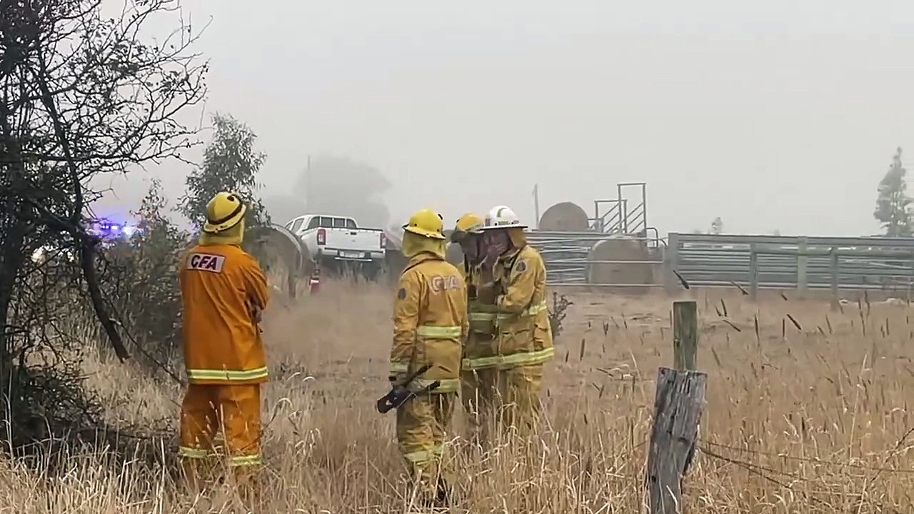 Car crashes into hay stack at Panmure | Warrnam...