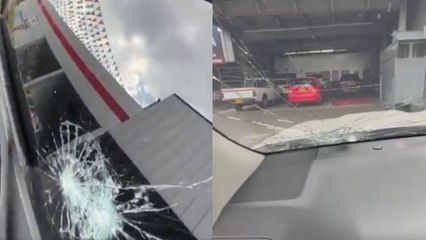 VIDEO | Atacan con piedras el carro del exalcalde de Envigado en la Avenida Regional de Medellín