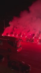 La pancarta en el Metropolitano contra la afición del Madrid... sin que la Policía pueda hacer nada