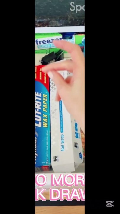 SpaceAid WrapNeat 3 in 1 Wrap Organizer with Cutter and Labels, Plastic Wrap, Aluminum Foil and Wax Bamboo Dispenser for Kitchen Storage Organization Holder for 12" Roll (Natural)