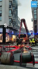 Spectaculaire incendie en centre-ville du Mans