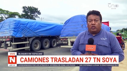 Bloqueos en Yapacaní perjudican a camiones cargados
