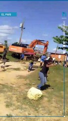 Tensión y caos en La Rusa tras desalojo forzoso que enfrenta a residentes con agentes policiales