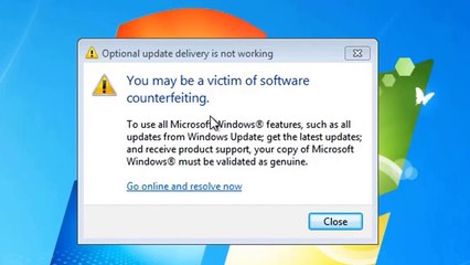 Solved 100% - You may be a victim of software counterfeiting on Windows 7