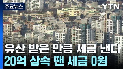 유산 받은 만큼 세금 낸다...20억 상속 땐 세금 0원 / YTN