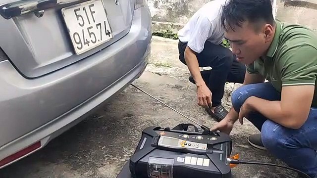Test khí thải trước khi lắp đặt FECO X3, loại bỏ khí thải lên đến 99%