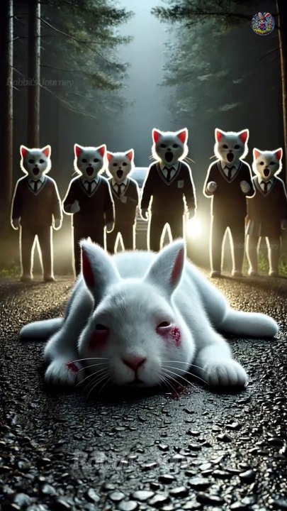 The rabbit must fight a scary school bus monster. 🐰 #RabbitRescue #CuteAnimals #AnimalRescue-4909