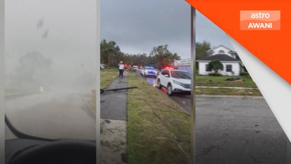 Penduduk rakam detik cemas puting beliung landa Florida, AS