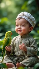 Cute baby reciting Surah