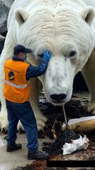 🐻‍❄️✨ Incredible Rescue! Team Cleans Giant Polar Bear Covered in Barnacles! 🧼🌊