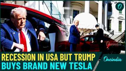 "Get In, Patriots": Donald TRUMP Buys Tesla Car From Elon Musk | Trump warns against Tesla protests