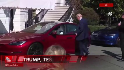Trump, Elon Musk'a desteğini göstermek için bir Tesla satın aldı