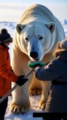 🐻‍❄️🛁 "Rescue Team Saves a GIANT Polar Bear Covered in Barnacles! 😲💙"