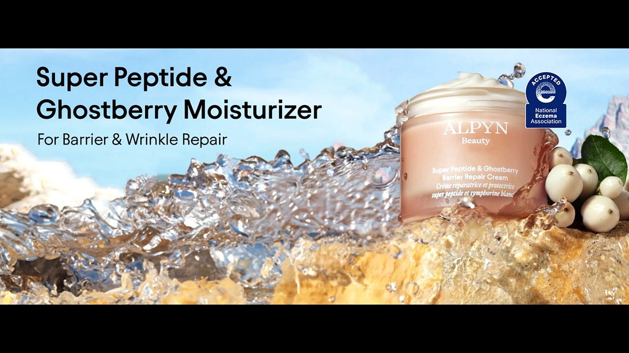 Alpyn Super Peptide & Ghostberry Moisturizer for Eczema, Barrier & Wrinkle Repair | Calm & Soothe Against Redness & Irritation | 1.7 oz / 50 ml