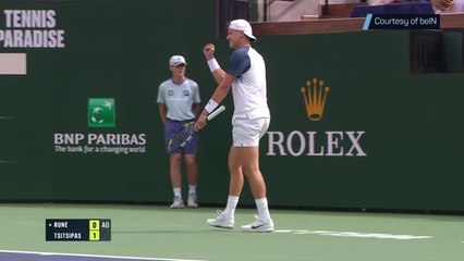 Rune turns on the style to end Tsitsipas revival at Indian Wells