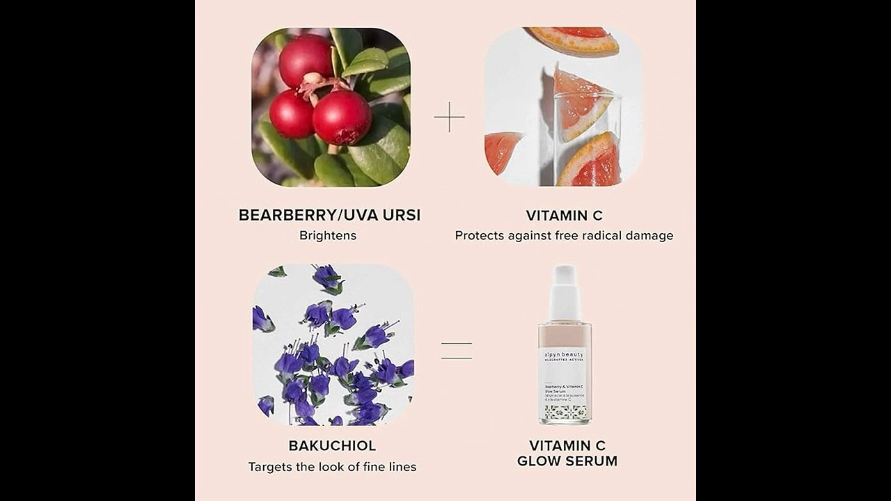 Alpyn Vitamin C & Bearberry Instant Glow Serum | Delivers an Instant Glow While Fading the Look of Dark Spots | 1.7 oz / 50 ml