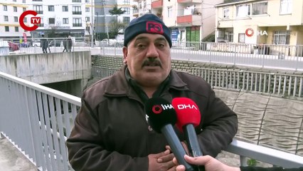 İstanbul Pendik'te otomobil dereye uçtu!
