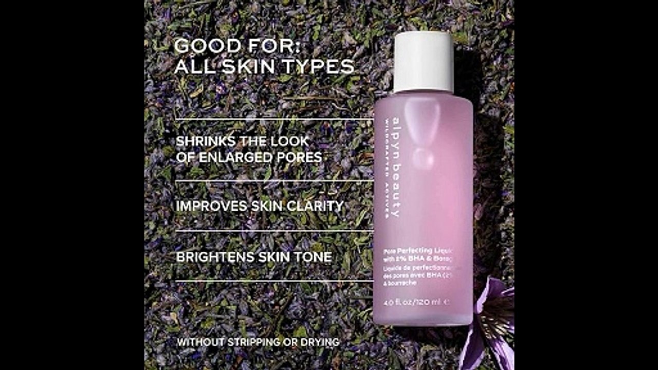 Alpyn Pore Perfecting Liquid Toner with 2% BHA & Borage | Liquid Exfoliator to Minimize Pores, Calm & Restore Skin's Natural pH | 4 oz / 120 ml