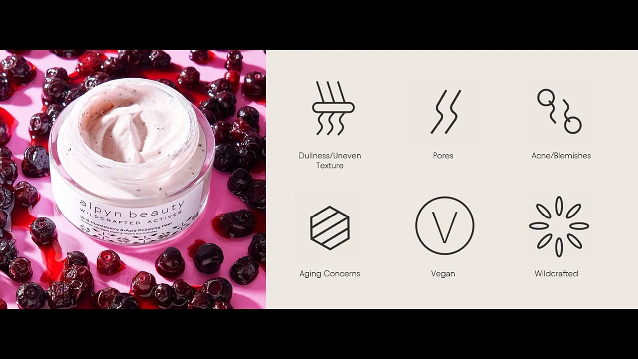 Alpyn Wild Huckleberry 8-Acid Polishing Peel _ Exfoliating Mask To Smooth Skin While Refining Pores