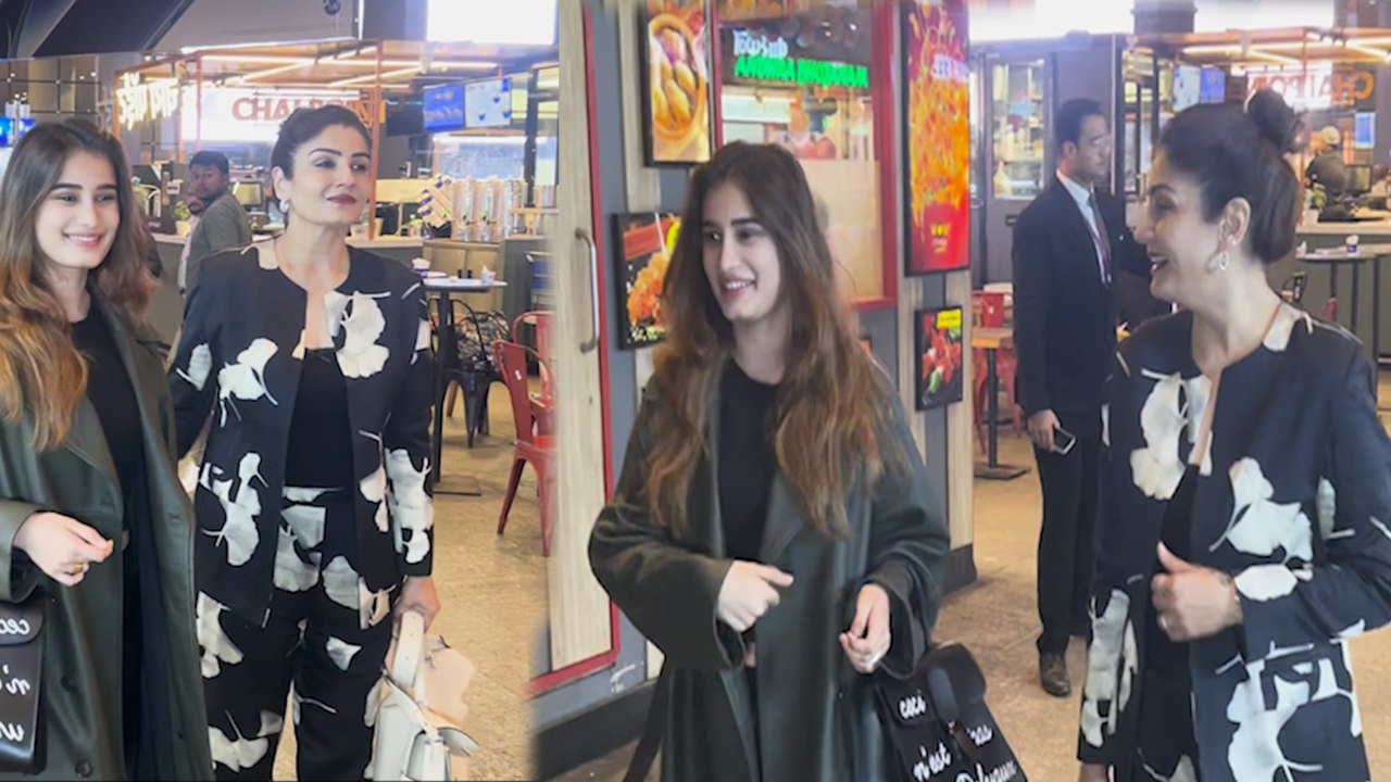Raveena Tandon Rasha Thadani : बेटी के साथ रवीना Airport पर हुईं Spot, Paps के आगे ये क्या बोलीं?