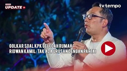 KPK Geledah Rumah Ridwan Kamil, Golkar: Tak Ada Urusan dengan Partai