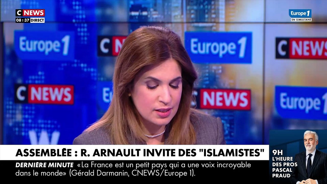 Le ministre Gérald Darmanin dénonce sur CNews les appels à manifester des Insoumis contre Cyril Hanouna et Pascal Praud