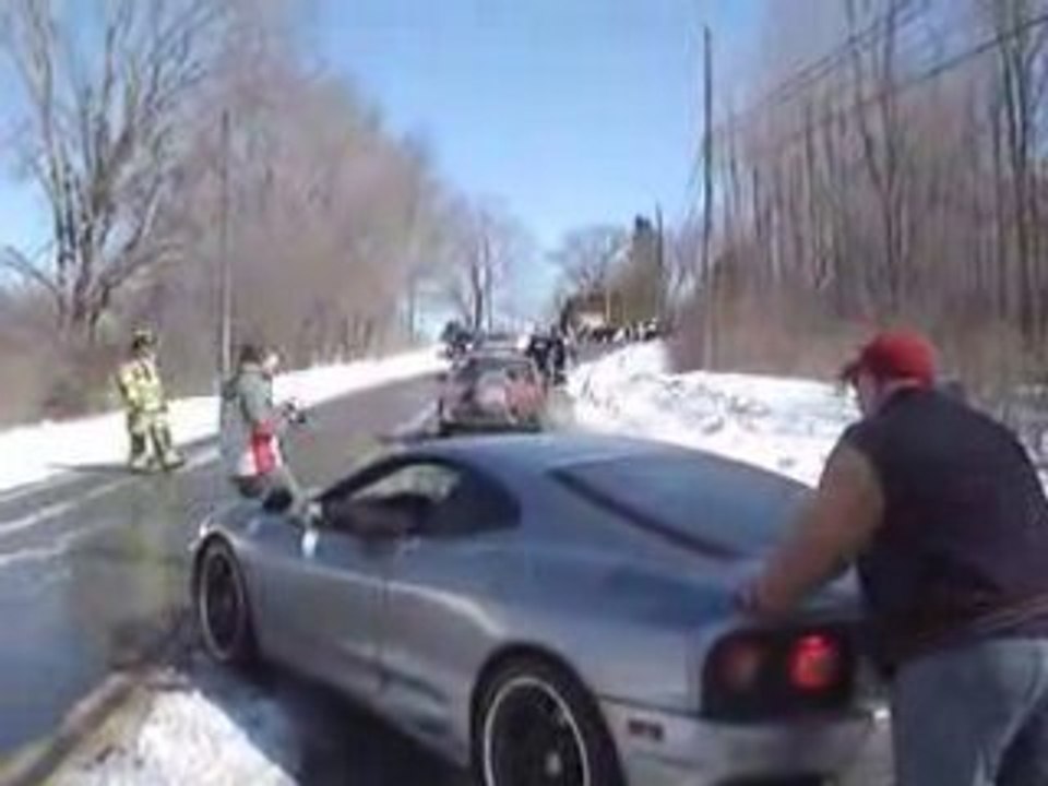 Ferrari360 dans la neige