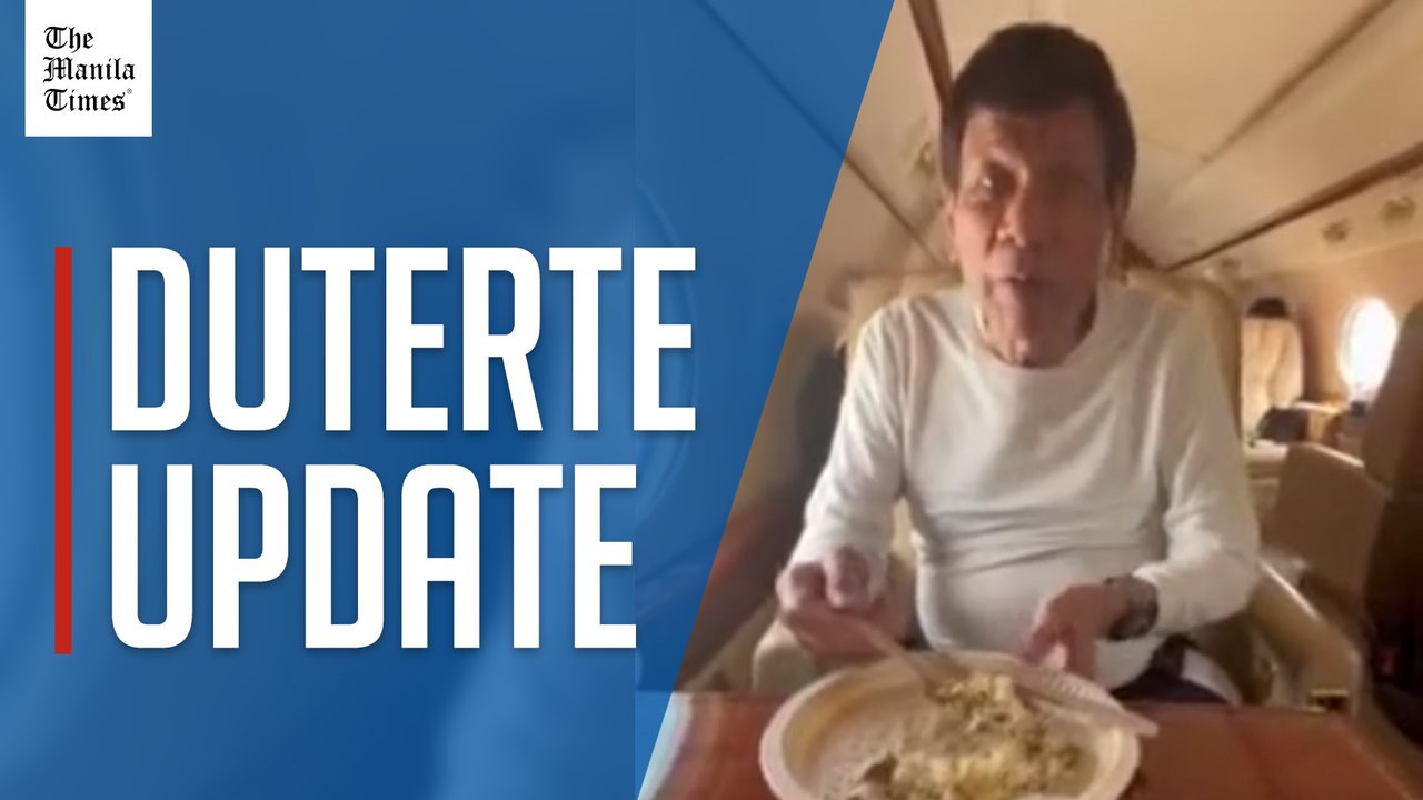 Duterte served lunch inside plane bound for The Hague
