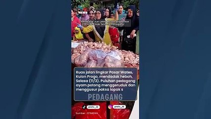 Lapak Pedagang Ayam Broiler Digeruduk oleh Pedagang Lain, Ini Penyebabnya