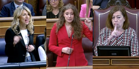 Yolanda Díaz saca su faz más histérica cuando el PP retrata su falso feminismo y la censora Armengol acude al rescate de la ministra