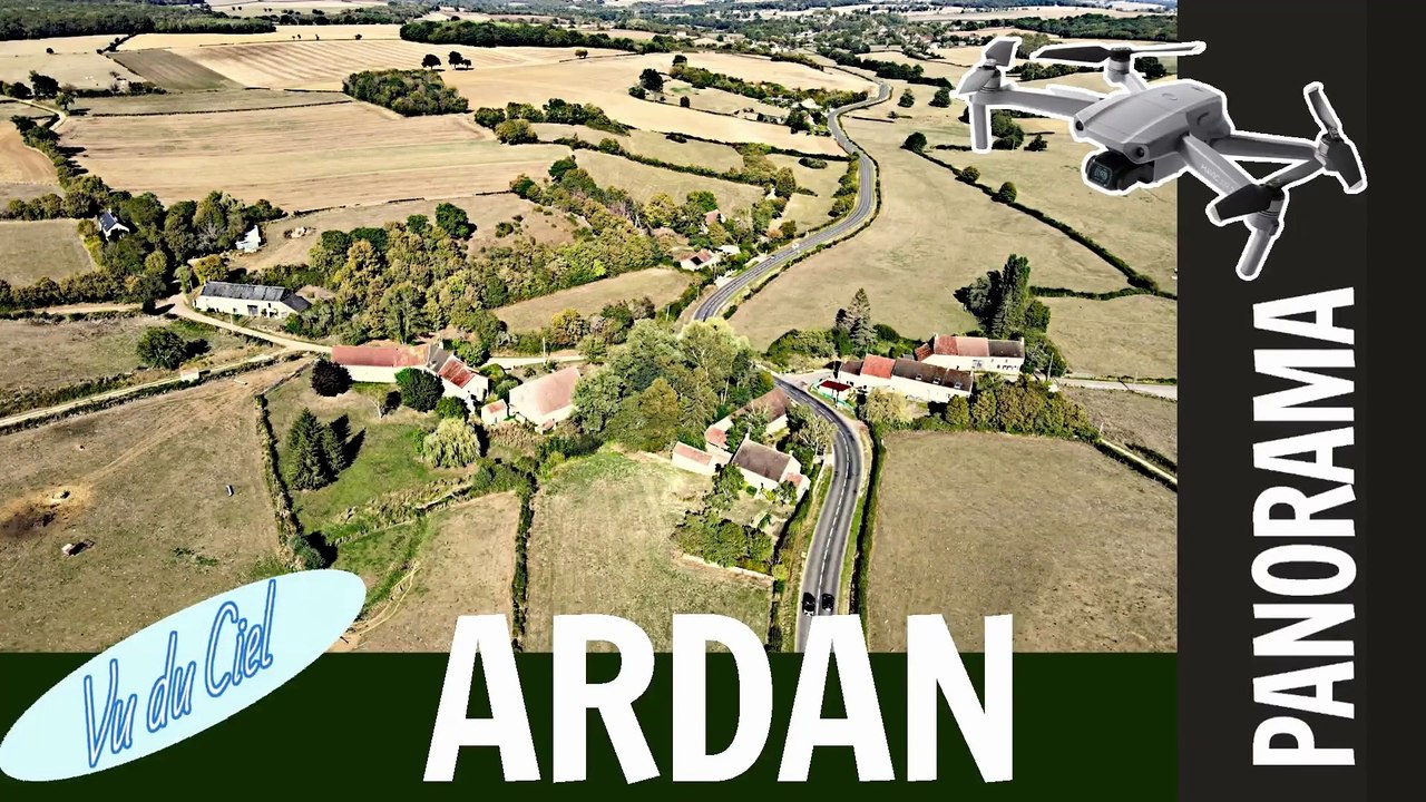 Panorama d'ARDAN vu du ciel (département de la Nièvre - région Bourgogne Franche-Comté) GRATUIT