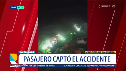 Reportan que un bus fue arrastrado por un río en La Asunta; presuntamente dos personas quedaron atrapadas