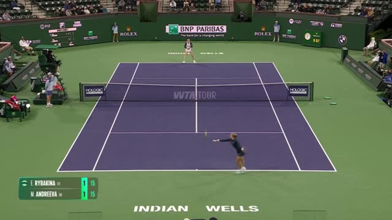Indian Wells - Andreeva sans pitié face à Rybakina