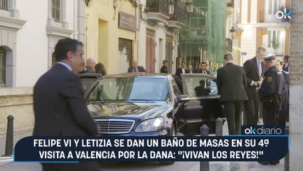 Felipe VI y Letizia se dan un baño de masas en su 4ª visita a Valencia por la DANA: "¡Vivan los Reyes!"
