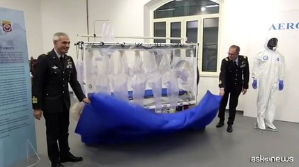 Barella anti Covid per malati infettivi entra nel museo Aeronautica