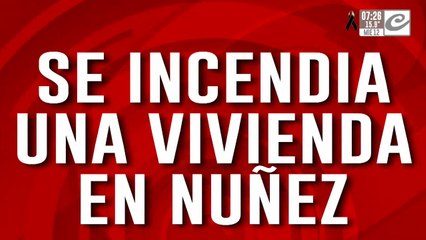 Se incendia una vivienda en el barrio porteño de Núñez