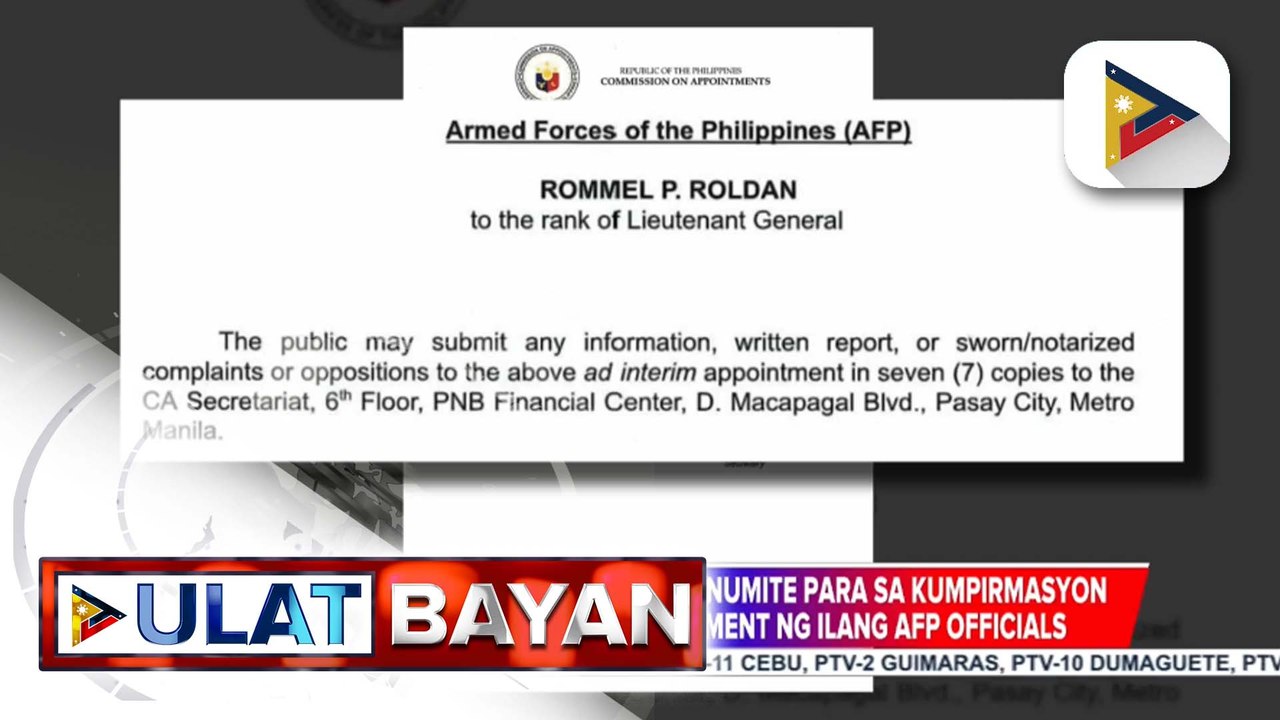 PBBM, isinumite para sa kumpirmasyon ng CA ang ad interim appointment ng ilang AFP officials
