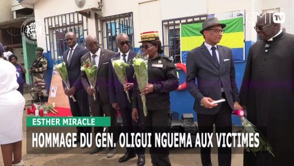 Esther Miracle hom[#Reportage] Esther Miracle : hommage du Gén. Oligui Nguema aux victimesmage du Gén