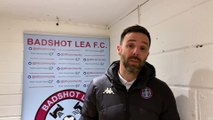 Badshot Lea manager Gavin Smith post-Hanworth Villa