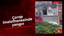 İstanbul Bayrampaşa'da çorap imalathanesinde yangın