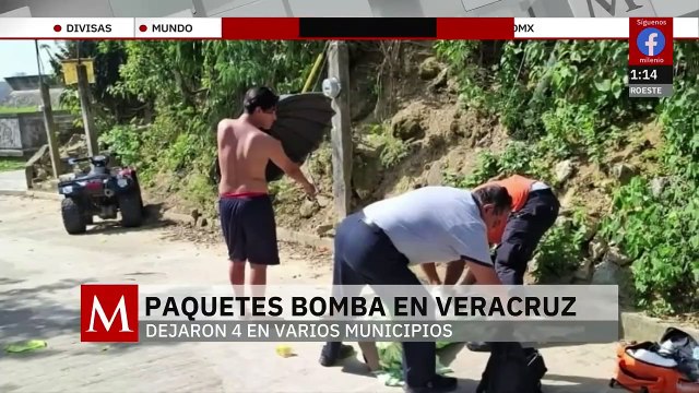 Autoridades investigan paquetes explosivos encontrados en Veracruz