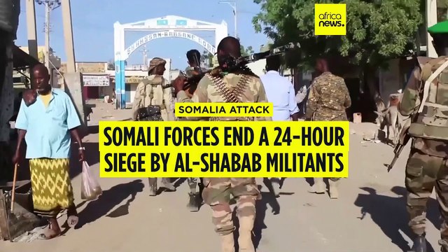Somali forces end a 24-hour siege by al-Shabab militants on a hotel