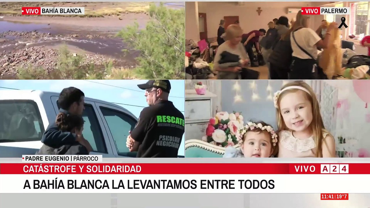 🔴 ENVÍAN DONACIONES DESDE TODO EL PAÍS PARA BAHÍA BLANCA: HABLÓ EL PADRE EUGENIO