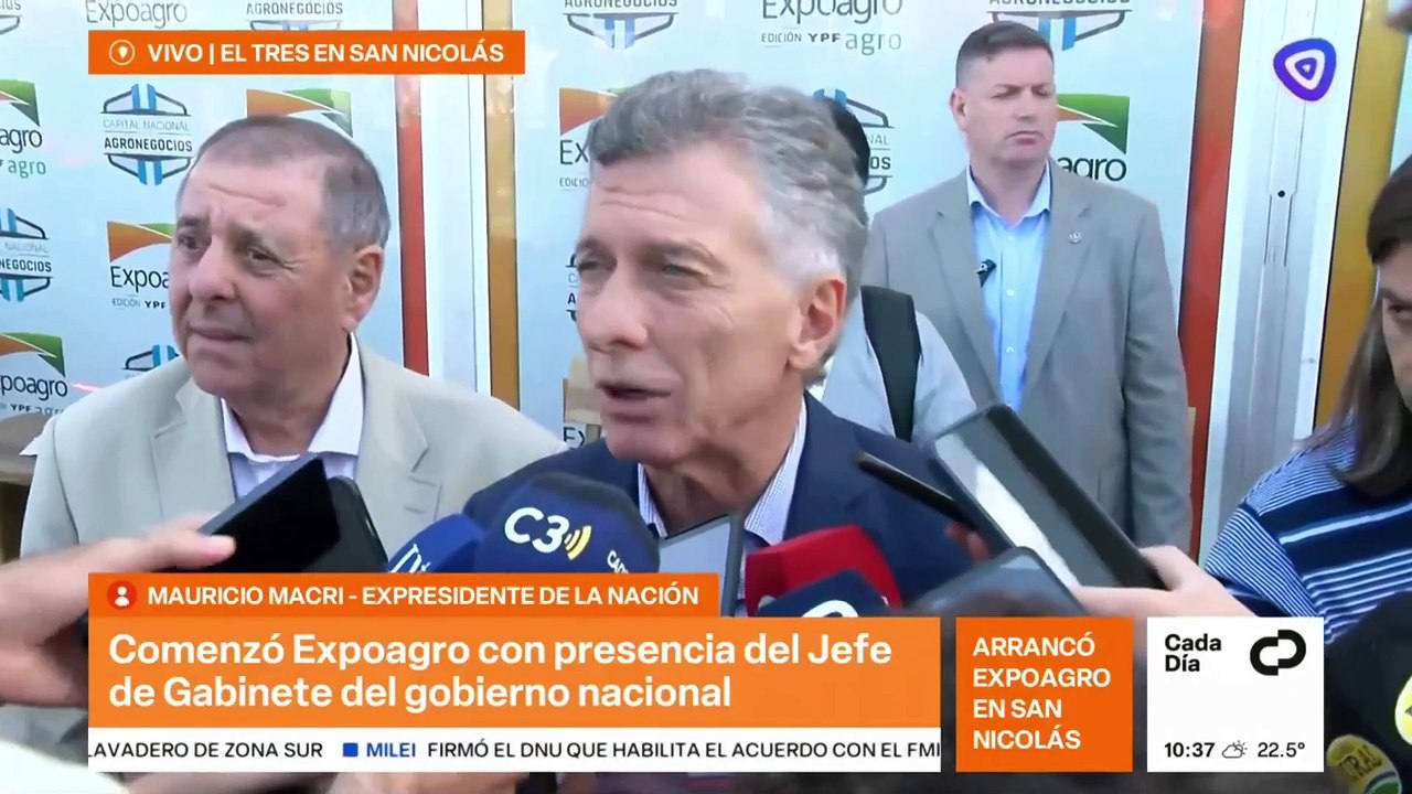 Mauricio Macri: “Hay que poner en marcha esas obras, que las tiene que hacer el Estado"